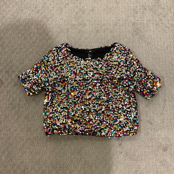 H&M Sequin Crop Top - Picture 4 of 9